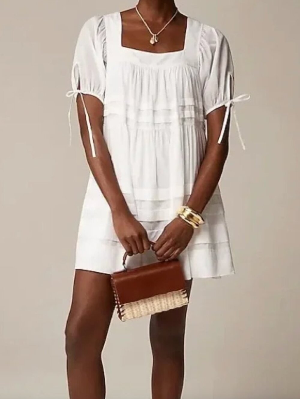 NWT White Babydoll Jcrew Dress